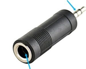 Male To Female Audio Adaptor 6.35>3.5mm