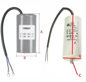 Motor Cap 100UF Wire Type