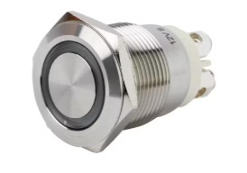 SS Indicator Metal Push Button 19mm